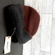 Brand Amicale Style Reversible Beanie Color Rust, Gray Fabric 100% Cashmere Size One Size Fits Most Condition New Cute Beanie! Get Ready For Fall, Winter! Brown Reversible Hat, One Size Fits Most, Casual Reversible Hats One Size, Reversible Beanie Hat, One Size Fits Most, Casual Reversible Winter Hat, Reversible Beanie, Get Ready For Fall, Cute Beanies, Cashmere Accessories, Ready For Fall