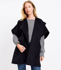 Drape tried and true looks in a lush layer of cozy chic, thanks to this versatile and essential oversized wrap.,Imported:Imported,Fabrication:75% Polyester, 21% Wool, 4% Other Fibers�,Garment Care:Machine Washable Loft Oversized Wrap Size XL/Small Black Women's by Loft Size Regular - XS/S Black Women's Ponchos, Wraps, &, Kimonos, Fashion, Accessories, 75%, Polyester, 21%, Wool, 4%, Other, Fibers�, Machine, Washable Oversized Wrap Outerwear For Fall, Versatile Oversized Outerwear For Fall, Versatile Winter Wrap Outerwear, Oversized Casual Wrap Outerwear, Oversized Chic Wrap Outerwear, Casual Oversized Wrap Outerwear, Chic Oversized Wrap Outerwear, Versatile Wrap Outerwear For Layering, Casual Black Wrap Outerwear