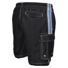 Rick's Cafe swim trunks by Falcon Bay with a side panel detail swim suit are ready for the beach or the park. 100% water repellent micro polyester with a mesh lining and key pocket. Lots of pockets with 2 cargo pockets, 2 side entry pockets and a back pocket. Drawstring waist, drain holes lots of pockets. Great for the beach or pool when you have your phone and keys. Shipt Shopper, Swimsuit Shops, Hem Style, Swimwear Fashion, Online Purchase, Swim Trunks, Black Media, Board Shorts, Swim Shorts