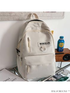 BagForLove - Versatile Unisex College-style Backpack with Ample Storage and Stylish Pendant Product Description Color White Composition 100% Nylon Bag Size Medium Pattern Type Plain Material Polyamide Type Classic Backpack Size Chart INCH CM Handle Height Strap Length Bag Height Bag Width Bag Length 2 inch 23.6 inch 18.1 inch 5.9 inch 12.6 inch Handle Height Strap Length Bag Height Bag Width Bag Length 5 cm 60 cm 46 cm 15 cm 32 cm Details Pictures Similar Products h2 { text-align: center; } /* æ¢è¡ */ li{ white-space: normal; word-break: break-all; word-wrap: break-word; } .red-box { width: 100%; display: flex; flex-direction: row; flex-wrap: wrap; justify-content: center; } .red-box > div { width: 190px; height: 250px; margin: 10px; } .red-box > div > a > img { width: 190px; height: 250 Casual White Backpack With Zipper Closure, White Casual Backpack With Zipper Pocket, Casual White Backpack With Zipper Pocket, White Nylon Backpack With Zipper Pocket, White Nylon Casual Backpack, Trendy White Nylon Backpack, Casual White Nylon Backpack, Classic Backpack, Word Wrap