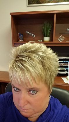 Spike Haircut, Pixie Cut Back View, Spikey Pixie, Spiky Hairstyles For Women, Pixie Cut For Thick Hair, Choppy Pixie