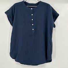 Great shopping ideas for Quince Navy Blue Organic Cotton Gauze Roll Sleeve Shirt sz M Womens Short Sleeve, Women's Top Affordable Cotton Shirt For Graduation, Cheap Light Indigo Tops With Button Closure, Cheap Blue Relaxed Fit Short Sleeve Shirt, Cheap Moisture-wicking Short Sleeve Shirt, Affordable Blue Cotton Tops, Affordable Navy Summer Shirt, Cheap Blue Relaxed Fit Blouse, Cheap Indigo Short Sleeve Tops, Affordable Blue 3/4 Sleeve Shirt