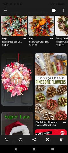 an image of christmas decorations on the app store's mobile page, with other items displayed