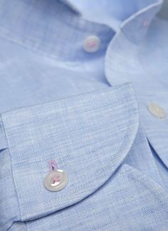 Inspired by the effortless style worn in Portofino, the Alexander in Blue Linen is a must-have of any wardrobe. Crafted of super soft linen fabric, it exudes effortless style when worn untucked. The pink stitching on the top collar button and cuffs adds a polished finishing touch. Worn under a suit and with a tie, the shirt exudes casual ease. The Alexander is the trimmest of all our fits, calibrated to accentuate a lean, athletic body type. • Trimmest Fit • 100% Linen • Spread Collar • Barrel C Athletic Body Type, Blue Linen Shirt, Athletic Body, Resort Dresses, Navy Linen, Linen Shirt, The Pink, Linen Fabric, Body Types