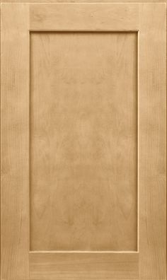 an unfinished wooden cabinet door with no glass in it's center and the bottom panel missing