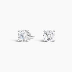 Perfect 4-Prong Diamond Stud Ears (1 ct. tw.) - Platinum. Our timeless basket setting maximizes light and sparkle while hugging the diamond on all sides for extra security. Carefully crafted by our experts, this design sits perfectly and never sags or tips.

With unmatched craftsmanship and attention to detail, every aspect of each piece in The Perfect Collection is expertly designed for a look that lasts a lifetime. Round Diamond Stud Earrings, Round Cut Diamond Earrings, Diamond Earrings Studs Round, Detailed Jewelry, Types Of Diamonds, Diamond Stud Earrings, Diamond Stud, Brilliant Diamond, Round Earrings