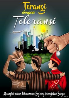 an advertisement for the indonesian movie terangi depak toleransi