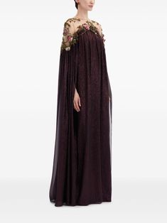 Oscar De La Renta Art Nouveau Kaftan Gown - Farfetch Art Nouveau Dress, Kaftan Gown, Wardrobe Edit, City Dress, Demi Fine Jewelry, Exclusive Fashion, Floral Embroidery, Denim Dress, All Fashion