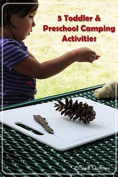 Five Toddler and Preschool Camping Activities by @Maureen Spell. Fun activities to keep your kids exploring and entertained! Preschool Camping Activities, Preschool Camping, Kids Exploring, Camping Tips