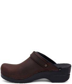 Dansko Ingrid Oiled Leather Buckle Clogs | Dillard's Classic Slip-on Clogs With Arch Support, Classic Leather Clogs With Round Toe, Brown Round Toe Clogs For Walking, Closed Toe Clogs With Rubber Sole For Walking, Classic Leather Closed Toe Clogs, Leather Clogs With Removable Insole And Round Toe, Leather Footbed Slip-on Clogs For Walking, Slip-on Clogs With Removable Insole For Walking, Leather Mules With Arch Support And Round Toe