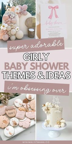 Searching for cute baby shower themes for 2025? These totally girly baby shower themes are all beautiful, modern, elegant and classy! If you're tired of hunting for unique baby shower themes, we've got all the inspo you need - from baby shower cakes, cookies, invitations, decorations and more - *these* are the baby girl shower themes I'm obsessing over! (for baby shower parties) Unique Baby Shower Themes For A Girl, Baby Girl Baby Shower Themes, Girly Baby Shower Themes, Modern Baby Shower Themes, Creative Baby Shower Themes, Fall Baby Shower Themes, Unique Baby Shower Themes, Girl Shower Themes