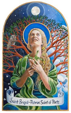 an image of saint brigid patron saint of trees