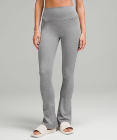 lululemon Align™ High-Rise Mini-Flare Pant *Regular | Women's Leggings/Tights | lululemon Leggings Flare, Shopping Wishlist, Lululemon Align Pant, Flare Pant, Card Sleeve, Low Impact Workout, Lululemon Align, Flare Leggings, Grey Leggings