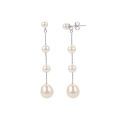 Decorated with lustrous freshwater cultured pearls, these PearLustre by Imperial linear drop earrings are a brilliant complement to your favorite outfits. Decorated with lustrous freshwater cultured pearls, these PearLustre by Imperial linear drop earrings are a brilliant complement to your favorite outfits.Click on this JEWELRY & WATCHES GUIDE to learn about fit, styles, materials and more! Metal: sterling silver Backings: post Packaging: boxed Plating: rhodium Finish: polished Length: 1.9 in.C Formal Long Drop Pearl Earrings, Classic Long Drop Pearl Earrings For Formal Occasions, Classic Formal Long Drop Pearl Earrings, Classic Long Drop Pearl Earrings, Formal Long Drop Pearl Linear Earrings, Classic Long Drop Pearl Earrings With Matching Pair, Formal Pearl Drop Linear Earrings, White Long Drop Pearl Earrings For Formal Occasions, Classic Briolette Pearl Drop Earrings