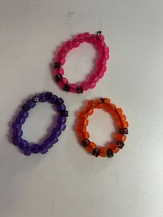 Able to customize transparent bead bracelet. Available in pink, orange, yellow, blue, and purple. Plastic Letter Beads Bracelets As Gift, Friendship Beaded Bracelets With Letter Beads, Pink Plastic Stretch Bracelet With Letter Beads, Plastic Bracelets With Letter Beads, Pink Orange Yellow, Inspirational Bracelets, Bead Bracelet, Yellow Blue, Orange Yellow