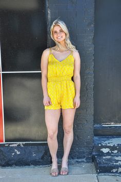 Introducing the Sleeveless Geometric Romper in Yellow Combo: a vibrant expression of playful sophistication. This romper captivates with its bold geometric patterns, intertwining shades of yellow that radiate energy and joy. Its sleeveless design offers comfort and freedom of movement, perfect for warm-weather adventures. Crafted with meticulous attention to detail, it exudes contemporary style and effortless charm. Whether you're strolling along sun-kissed streets or enjoying a weekend getaway, Yellow Sleeveless Jumpsuits For Spring, Patterned Sleeveless Jumpsuits And Rompers For Spring, Sleeveless Yellow Jumpsuits And Rompers For Spring, Trendy Yellow Jumpsuits And Rompers For Vacation, Trendy Yellow Summer Jumpsuits And Rompers, Trendy Yellow Jumpsuits And Rompers For Beach, Casual Yellow Printed Jumpsuits And Rompers, Trendy Yellow Sleeveless Jumpsuit, Casual Yellow Bubble Romper For Playwear