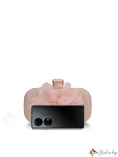 BirdinBag - Sparkling Floral Clutch: Elegant Box Bag for Party Decor Party Pouch Shoulder Bag, Chic Portable Evening Bag For Gift, Chic Portable Evening Bag As Gift, Portable Pouch Shoulder Bag For Party, Chic Compact Evening Bag For Gift, Chic Evening Bag For Gift, Pink Portable Shoulder Bag For Party, Chic Handheld Party Pouch, Chic Portable Clutch Gift