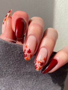 Kutek Disney, Thanksgiving Nail Designs, September Nails, Cute Nails For Fall