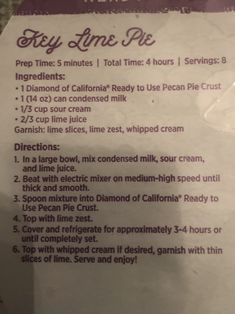 a menu for an ice cream shop with instructions on how to make it and what to eat