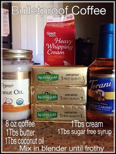 the ingredients needed to make an iced coffee