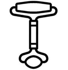 a black and white drawing of a razor