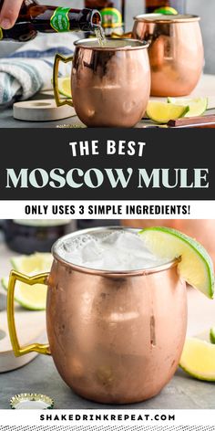 the best moscow mule only uses 3 simple ingredients and it's so easy to make