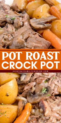 Include this best pot roast crock pot recipe in your collection of crockpot dishes! It's an easy pot roast recipe that only requires a handful of ingredients and minimal prep for tender, savory perfection. A must-try! Potroast Crockpot Best, Crock Pot Roast Recipe, Easy Roast Crockpot Recipes, Tri Tip Roast Crock Pot Recipe, Beef Pot Roast Crock Pot, Easy Crockpot Pot Roast, Pork Loin Roast Crock Pot, Roast Crockpot Recipes, Roast In Crockpot