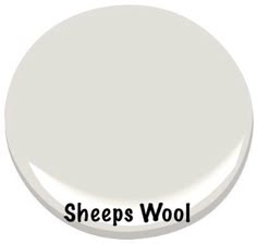 the words sheeps wool are in black and white