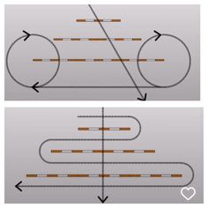 two different lines are shown with arrows pointing in opposite directions