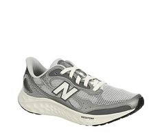 New Balance FF Arishi Tira Lux Men's Running Shoe - Grey Be sure to get going in the New Balance Fresh Foam Arishi Tira Lux running Shoe. With a breathable mesh & synthetic upper featuring no-sew overlays for a sleek fit, this lace-up Sneaker is durable and lightweight. The Fresh Foam cushioning comforts every step while the Rubber outsole performs well for an amazing run. Mesh/synthetic upper  Lace-up closure  New Balance branding  Fresh Foam midsole   Rubber outsole Sporty New Balance Running Shoes With Perforations, New Balance Running Shoes With Perforations, Gray New Balance Sneakers With Perforations, New Balance Running Shoes With Breathable Mesh, New Balance Athletic Running Shoes With Breathable Mesh, Gray Athleisure Running Shoes With Moisture-wicking, Gray Running Shoes With Ventilation For Light Sports, Gray Running Shoes With Ventilation For Casual Use, Gray Breathable Mesh Running Shoes For Sports