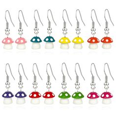 PRICES MAY VARY. model: Chic Charm Weird Colorful Mushroom Pendant Drop Earrings for Women 3D Cute Funny Simulation Mushroom Food Earrings Jewelry Charm Accessories Size: Please take a look at the picture,Due to manual measurement, error less than 1-2cm Design:These dangle drop earrings are designed in pretty shapes and lively styles, wearing them will make you the focus of the crowd easily; You can wear them for various occasions or as photo props, which will show your nice taste and bring you Mushroom Food, Funny Mushroom, Model Chic, Cute Shapes, Charm Accessories, Mushroom Pendant, Mushroom Earrings, Food Earrings, Earring For Women