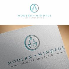 the logo for modern mindful meditation studio, which is designed to look like it has been