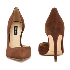 Folowe d'Orsay Pointy Toe Pumps - Nine West Chic Almond Toe Pump With 4-inch Heel, Almond Toe Heels With 4-inch Heel For Night Out, Chic Almond Toe Heels For Night Out, Fitted Almond Toe Heels For Night Out, Fitted High Heel Pumps With 4-inch Heel, Pointed Toe Heels For Fall Night Out, Pointed Toe Heels For Night Out, Fall Season, Pointed Toe Heels For Night Out In Fall, Fall Pointed Toe Heels For Night Out