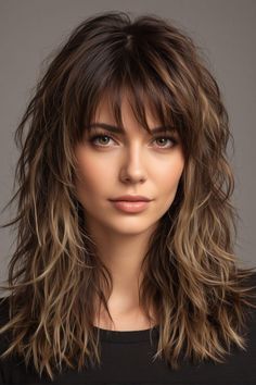 Shag Long Hair Choppy Layers, Thick Long Hair With Layers, Shag Haircut Long Hair, Alternative Hairstyles Long, Shag Hairstyles With Bangs, Long Choppy Hair, 29 October, Long Shag Haircut, Long Shag