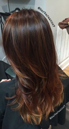 Ombre Hair Caramel, Hair Color Copper, Copper Brunette, Bleach Hair Color, Balayage Honey, Medium Brunette, Biolage Hair, Layers Long