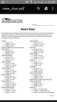 room sizes worksheet for students to learn how to use the printable numbers