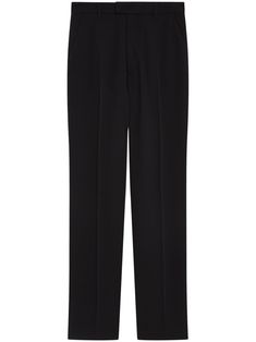 black high-waisted tailored design belt loops concealed front fastening slip pockets to the sides two rear welt pockets slim cut Tailored Design, Slim Pants, Welt Pockets, Welt Pocket, Trousers, High Waisted, Pants, Clothes, Black