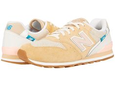 New Balance Classics 996 - Women's Classic Shoes : Maple Sugar/Cloud Pink : A modern take on an iconic silhouette, the New Balance Classics sneakers pair sleek colorways with a slim profile and reliable comfort. Casual shoes with a sporty, cushioned silhouette. Suede and mesh uppers for durable, breathable wear. Lace-up closure. Dual-density EVA midsole offers exceptional cushioning and stability. Rubber outsole provides traction and lasting durability. Imported. Measurements: Weight: 9.2 oz Pro New Balance Comfortable Breathable Sneakers, New Balance Walking Shoes With Ortholite Insole, New Balance Slip-on Running Shoes For Light Sports, Comfortable New Balance Breathable Sneakers, New Balance Slip-on Running Shoes For Sports, New Balance Sporty Sneakers With Cushioned Footbed, Comfortable New Balance Low-top Sneakers, Comfortable Low-top New Balance Sneakers, Sporty Sneakers With Arch Support And Round Toe