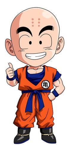 an image of a cartoon character giving the thumbs up sign while wearing orange and blue