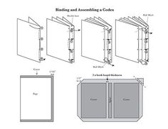 the diagram shows how to make a binder and assembly guide for an accordion door