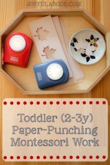 toddler's paper - punching montessoi work