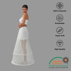 Ein wunderschöner, leichter Petticoat mit bequemem Gummibund kombiniert hervorragende Passform und hohen Tragekomfort den ganzen Tag. Ein tolles Accessoire, das Sie unter Ihrem Hochzeitskleid, Ballkleid oder Kostüm tragen können.

 Details:

 -Länge: 41 Zoll (105 cm)
 -Taillenverschluss - Gummiband (Einheitsgröße): Unsere Petticoats verfügen über ein Gummiband, das bequem bis zu einer Taillenweite von 40 Zoll passt. Wenn Sie eine größere Größe benötigen, schreiben Sie uns bitte eine Nachricht. White Wedding Petticoat, Wedding Petticoat With Lined, Flowy Skirt, Stretch White Tulle Petticoat, Elegant White Gathered Petticoat, Elegant White Voluminous Petticoat, Quinceanera Bouquet, Bouquet Holder, Prom Ball Gown, Hoop Skirt