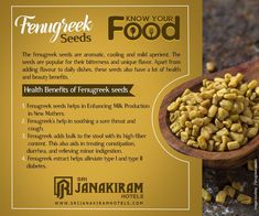 a wooden spoon filled with fenugree seeds on top of a table next to a sign