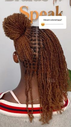 Human Hair Styling, Microtwistlocs Styling, Microlocs Twists With Extensions, Geritol Benefits, Micro Marley Twists, Braids On Sisterlocks, Copper Colored Microlocs, Micro Mini Twists With Extensions, Natural Extensions Hair