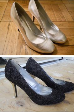 DIY shoe glitter :) Diy Sparkly Shoes, Diy Sparkle Shoes, Diy Glitter Tennis Shoes, Glitter Shoes Diy, Modge Podge Glitter Shoes, Diy Shoe, Diy Fashion Accessories, Glitter Shoes