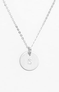 From humble beginnings to a fully staffed warehouse in Bend, Oregon, Nashelle remains true to its original purpose-handmade jewelry crafted with love and intention. The mini-initial necklace is no different, with a small hand-stamped pendant suspended from a delicate chain for a dainty effect. Style Name:Nashelle Sterling Silver Initial Mini Disc Necklace. Style Number: 1016123. Available in stores. Silver Jewellery Indian, Humble Beginnings, Sterling Silver Initial, Fine Silver Jewelry, Delicate Chain, Disc Necklace, Silver Chain Necklace, Initial Necklace, Spring Rings