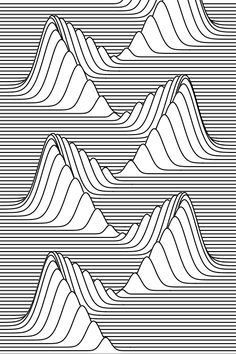 a black and white photo with an arrow pointing to the left, in front of wavy lines