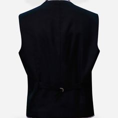 Package Includes: 1 x Jacket - 1 x Waistcoat - 1 x Pant
This iconic Navy Blue 3 Piece Suit is crafted from the world's finest fabrics.

 	Fabric: 100% Wool
 	Yarn: 140s
 	Lining Fabric: Silk
 	Pattern: Solid
 	Construction: Half Canvas
 	Seasonality: All Season
 	Jacket: Notch Lapel, Flap Pockets, Double Button Closure
 	Waistcoat: U- Shape With 5 Buttons
 	Trouser: Flat front, side seam slant pockets, 2 Back Pockets, Zip Closure Fitted Winter Suits With Welt Pockets, Luxury Winter Vest For Workwear, Luxury Winter Workwear Vest, Winter Tailored Vest With Notch Lapel, Fitted Three-piece Suit With Notch Lapel For Winter, Elegant Slim Fit Outerwear With Pockets, Winter Workwear Vest With Notch Lapel, Winter Fitted Three-piece Suit With Notch Lapel, Winter Tailored Three-piece Suit For Office