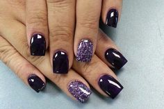 Best Fall Nails, Nails Autumn, Purple Nail Art, Nails 2018, Nails Purple, Purple Nail, Pretty Nail Art Designs, Purple And Silver, Cute Gel Nails