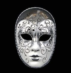 Volto Decor Aria Masquerade Mask Female - Silver Venetian Masquerade Ball, Harlequin Mask, Masquerade Ball Mask, Mask Drawing, Ball Mask, Mask Painting, Masks Crafts